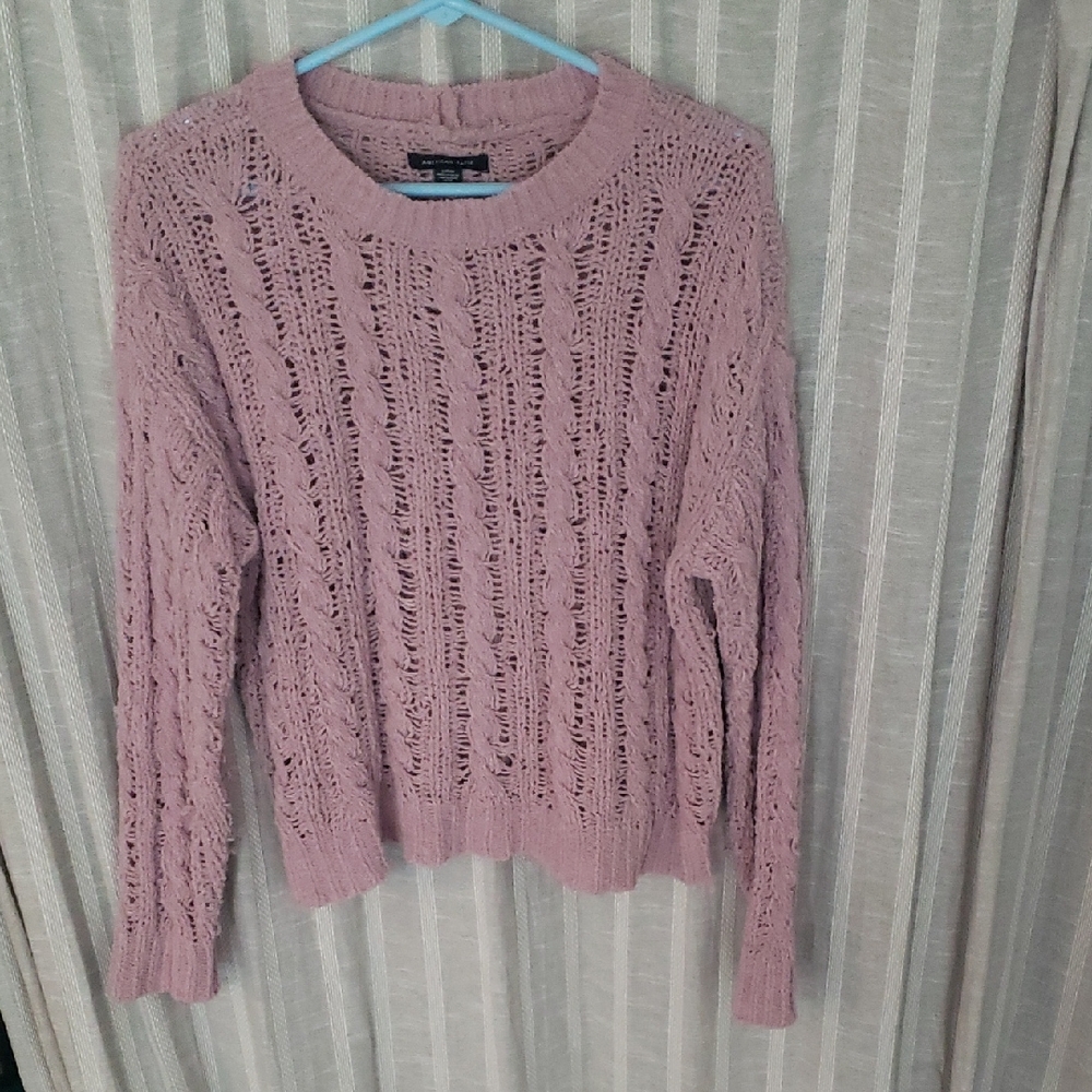 American Eagle Outfitters Lavender Cable Knit Sweater
